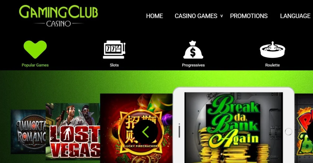 gaming club casino login